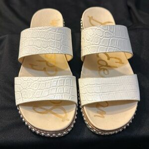 SamEdelman white Asha slide Sandal